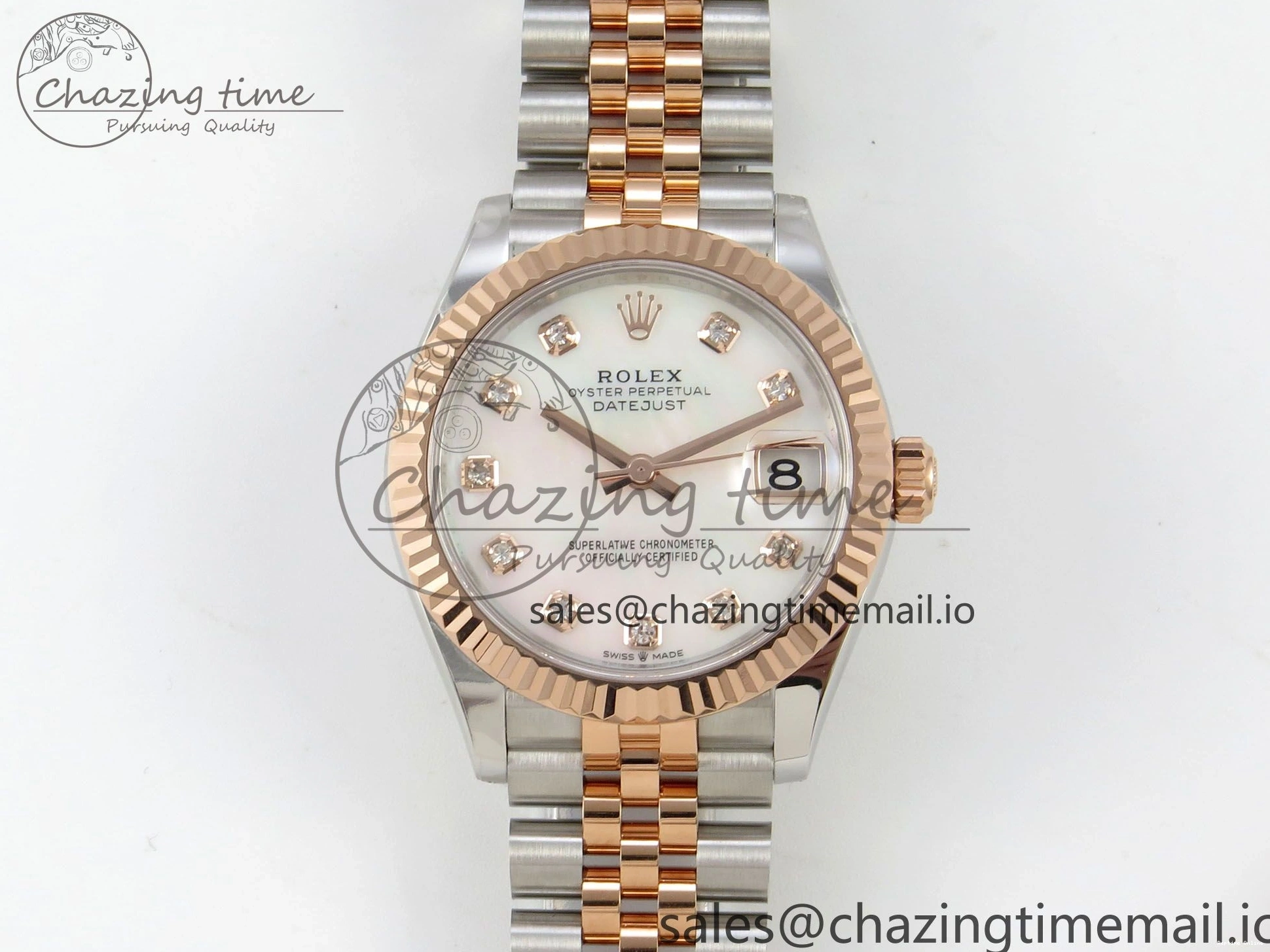 1230 DateJust 31 278271 THBF 1:1 Best Edition 904L Steel White Diamonds Dial on SS RG Jubilee Bracelet HZ Cal. Classic 24